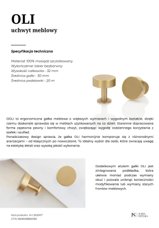 OLI -karta produktu